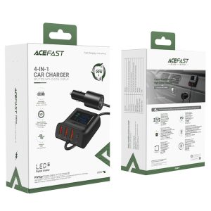 Автомобільний зарядний пристрій Acefast B8 digital display 54029
