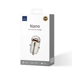 Автомобільний зарядний пристрій Wiwu Wi-QC028 USB + USB-C 30W Nano Series 42126