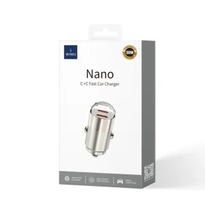 Автомобільний зарядний пристрій Wiwu Wi-QC029 2xUSB-C 30W Nano Series 42128
