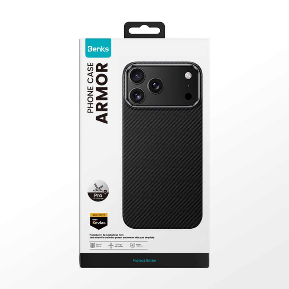 Чохол Benks для iPhone 17 Pro Armor Pro Kevlar 600D Series Чохол Benks для iPhone 17 Pro Armor Pro Kevlar 600D Series 54501