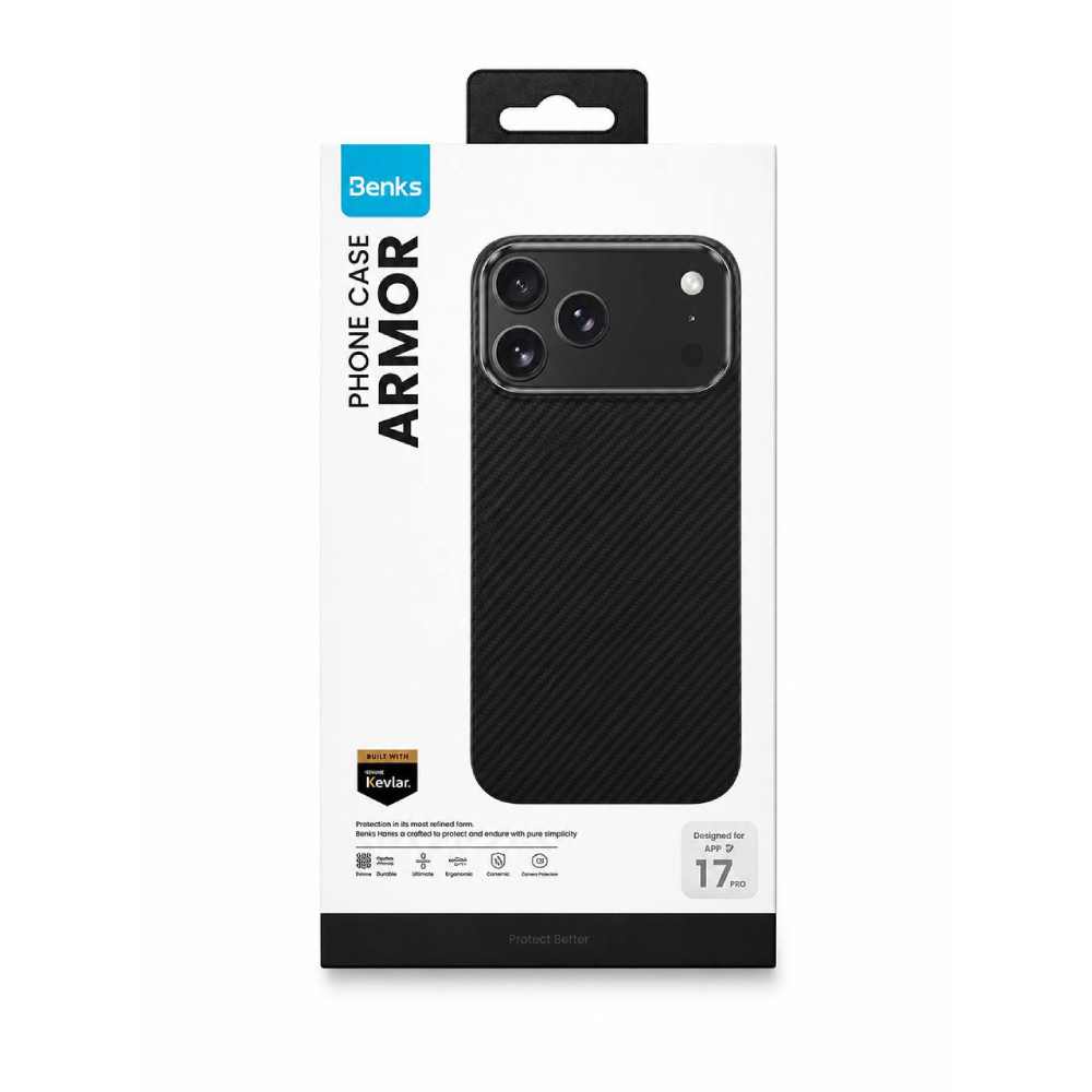 Чохол Benks для iPhone 17 Pro Armor Air Kevlar 600D Series Чохол Benks для iPhone 17 Pro Armor Air Kevlar 600D Series 54524