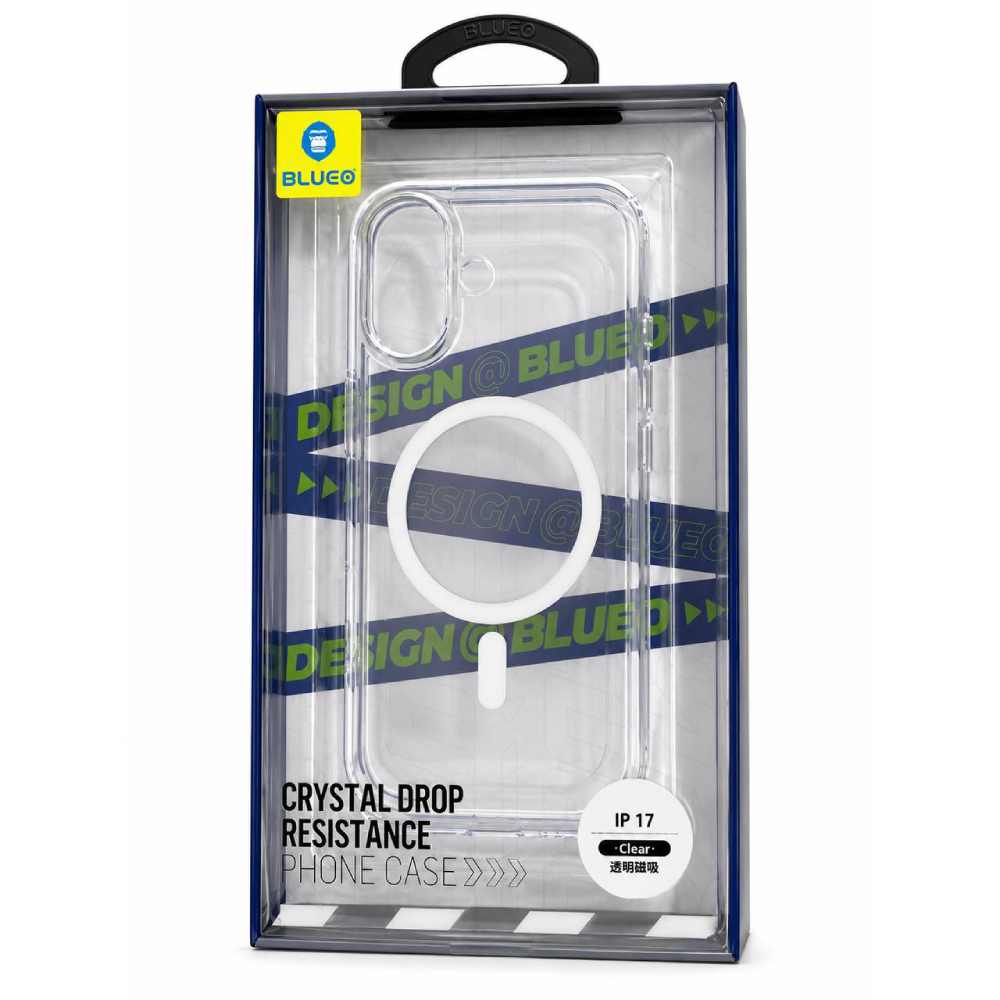 Чохол Blueo для iPhone 17 BL039 Crystal+ Anti-Drop with Magnetic Чохол Blueo для iPhone 17 BL039 Crystal+ Anti-Drop with Magnetic 54974