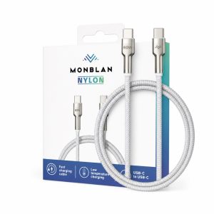 Кабель Monblan USB-C to USB-C 60W Nylon Series 56610