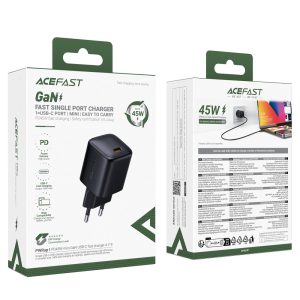 Адаптер Acefast A119 PD45W mini GaN USB-C Fast Charger 53413