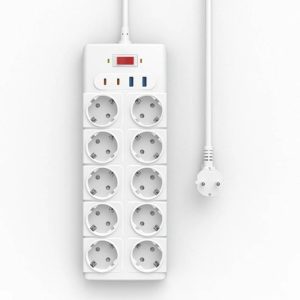 Мережевий подовжувач Wiwu 2m GaN 14in1 20W 2xUSB-C + 2xUSB-A Wi-S008 Series 51433