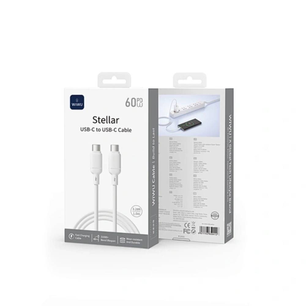Кабель Wiwu 1M Wi-C090 USB-C to USB-C Stellar Series Кабель Wiwu 1M Wi-C090 USB-C to USB-C Stellar Series 51438
