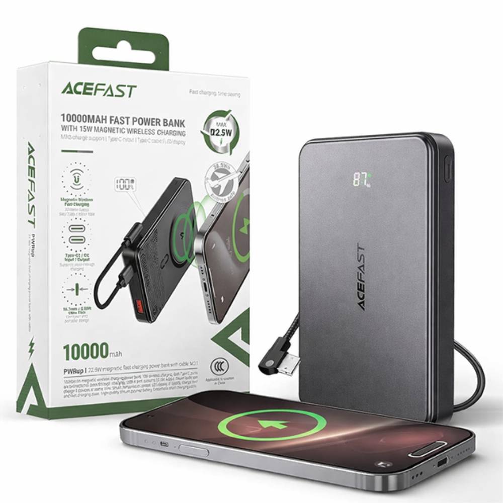 PowerBank Acefast M31 22.5W Magnetic Fast Charging with cable 10000mA PowerBank Acefast M31 22.5W Magnetic Fast Charging with cable 10000mA 51360