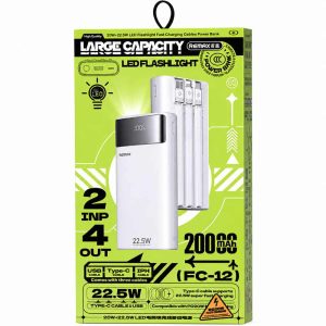 PowerBank Remax FC-12 20+22.5W LED Flashlight Fast Charging Cables 20000mAh 57252