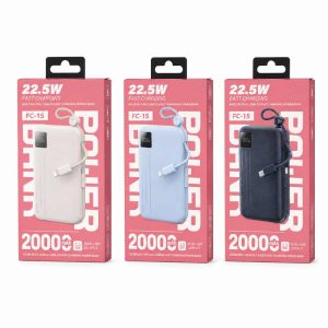 PowerBank Remax FC-15 22.5W Dual cables fast charging 20000mAh 57262