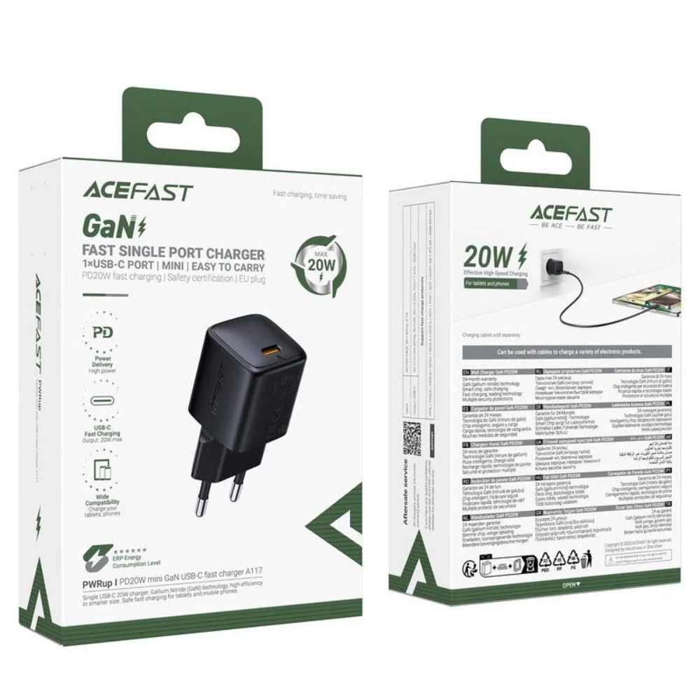 Адаптер Acefast A117 PD20W mini GaN USB-C Адаптер Acefast A117 PD20W mini GaN USB-C 59131