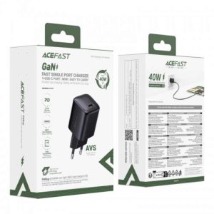 Адаптер Acefast A136 PD40W mini GaN USB-C fast charger 59166